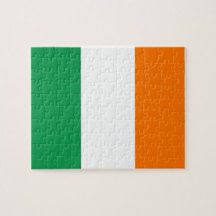 Quebra-cabeça com bandeira da Irlanda