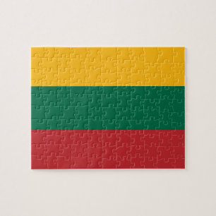 Quebra-cabeça com bandeira da Lituânia