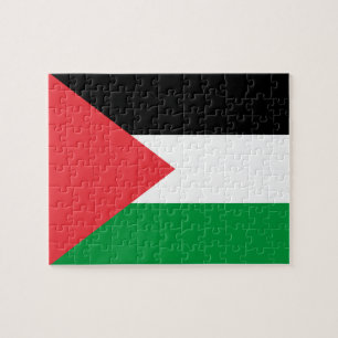 Quebra-cabeça com bandeira da Palestina