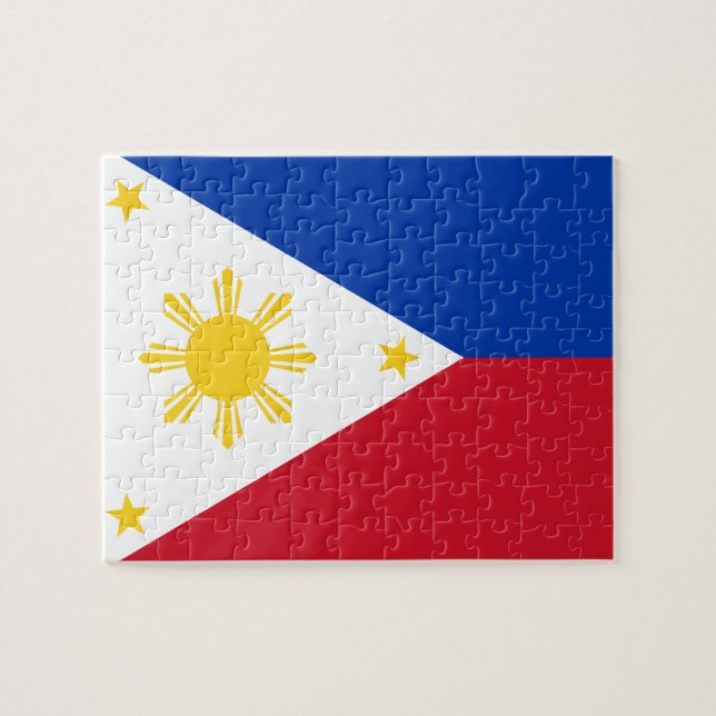 Quebra-cabeça com bandeira das Filipinas (Horizontal)