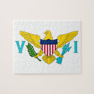 Quebra-cabeça com Bandeira das Ilhas Virgens