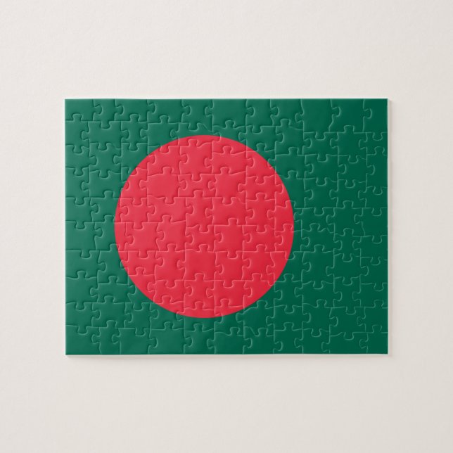 Quebra-cabeça com Bandeira de Bangladesh (Horizontal)