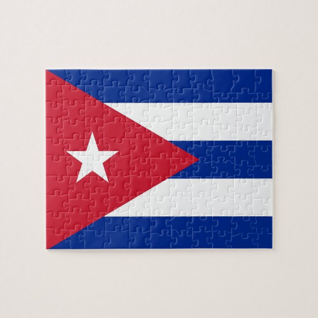 Quebra-cabeça com Bandeira de Cuba (Horizontal)