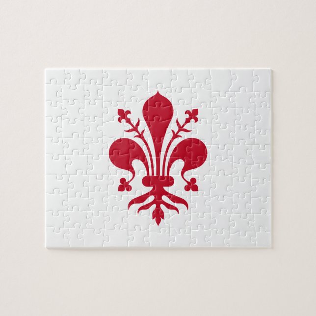Quebra-cabeça com Bandeira de Florença, Toscana (Horizontal)