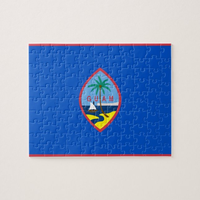 Quebra-cabeça com bandeira de Guam (Horizontal)
