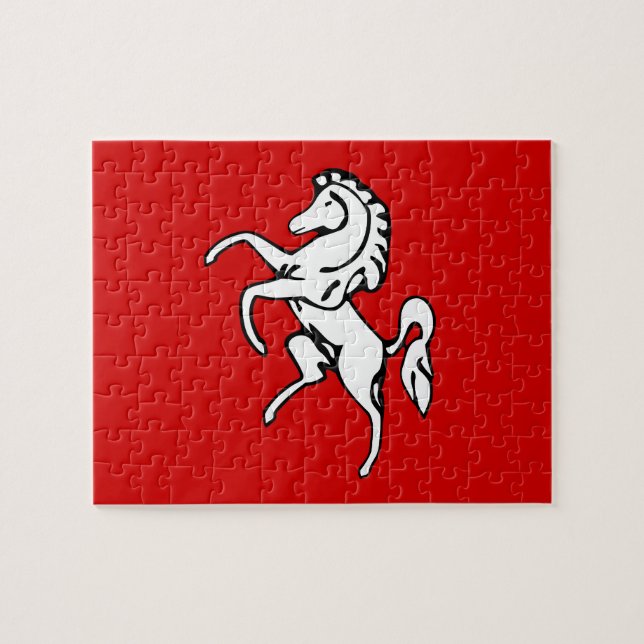 Quebra-cabeça com Bandeira de Kent, Inglaterra (Horizontal)