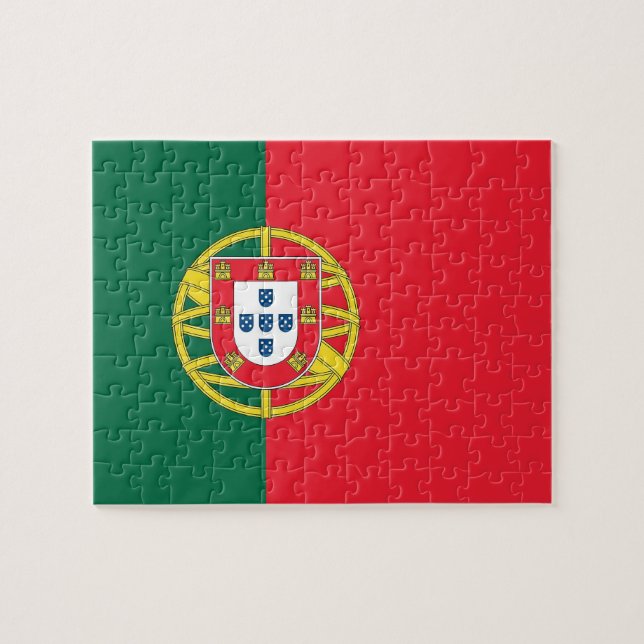 Quebra-cabeça com bandeira de Portugal (Horizontal)