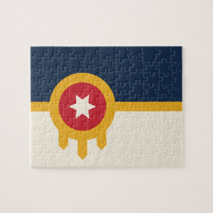 Quebra-cabeça com Bandeira de Tulsa, Oklahoma