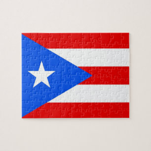 Quebra-cabeça com bandeira do Estado de Porto Rico