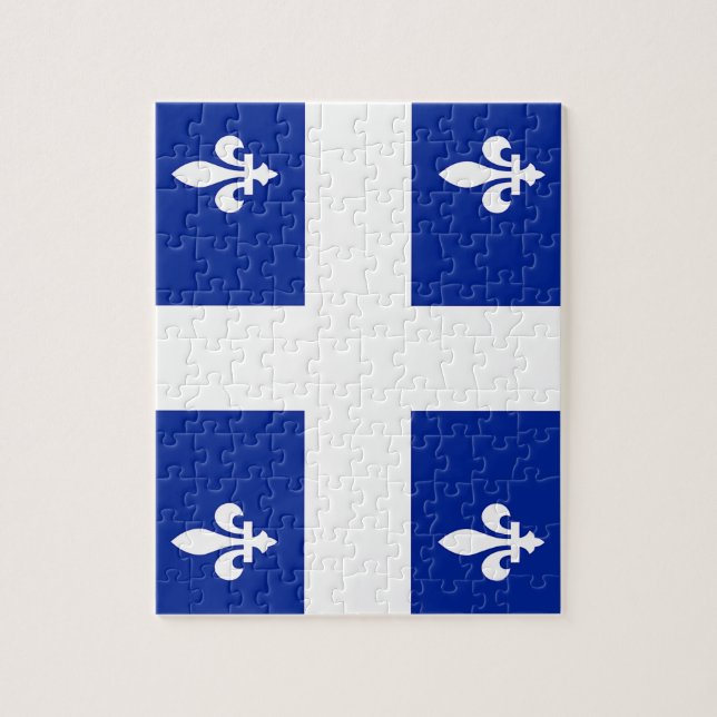 Quebra-cabeça com Bandeira do Quebec, Canadá (Vertical)