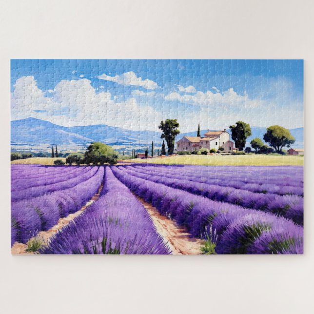 Quebra-cabeça com charmosa Proveniência lavanda Fr (Horizontal)