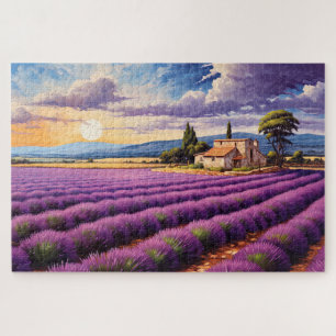 Quebra-cabeça com charmosa Proveniência lavanda Fr