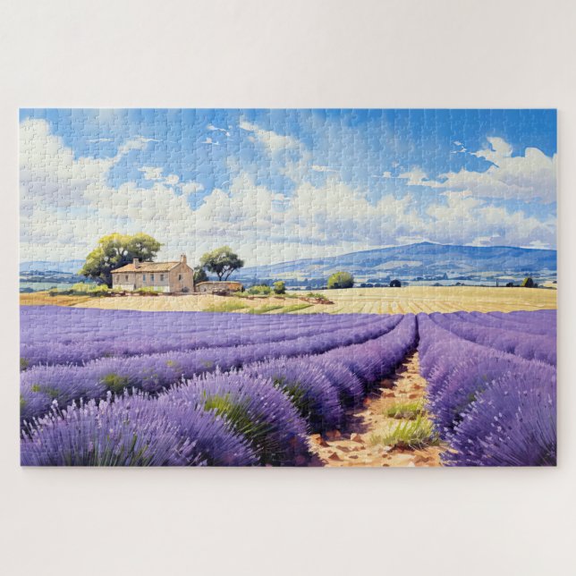 Quebra-cabeça com charmosa Proveniência lavanda Fr (Horizontal)