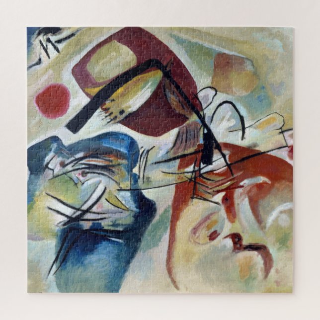 Quebra-cabeça Com o Arco Negro de Wassily Kandinsky (Vertical)