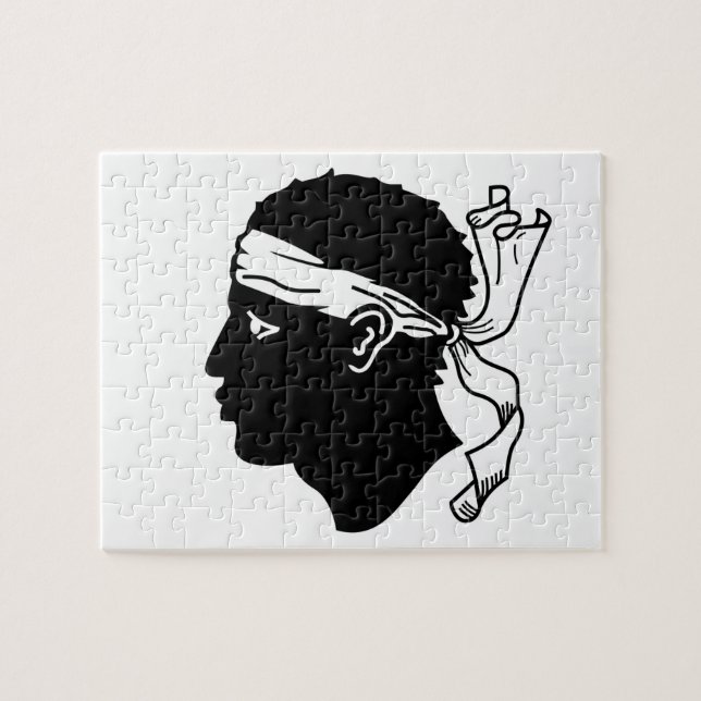 Quebra-cabeça com pavilhão da Córsega (Horizontal)