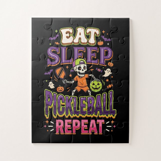 Quebra-cabeça Coma Sonho Pickleball Repita Pickleball (Vertical)