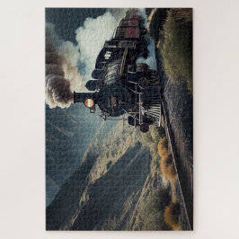 Quebra-cabeça Comboio A Vapor Que Atravessa Um Vale