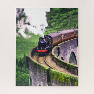 Quebra-cabeça Comboio Locomotivo na Ponte