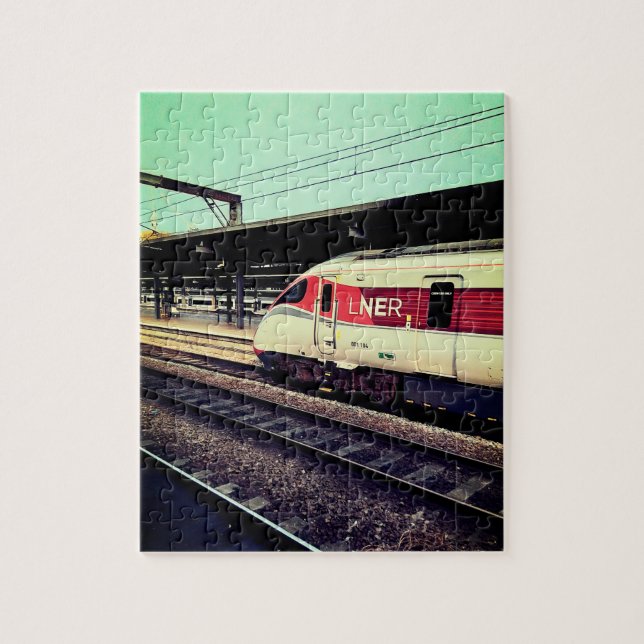 Quebra-cabeça Comboio, na estação Leeds. (Vertical)