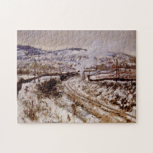 Quebra-cabeça Comboio na neve no argentino Monet Fine Art (Horizontal)