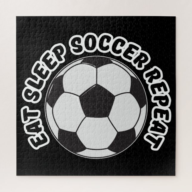 Quebra-cabeça comer dormir futebol repetir  (Vertical)