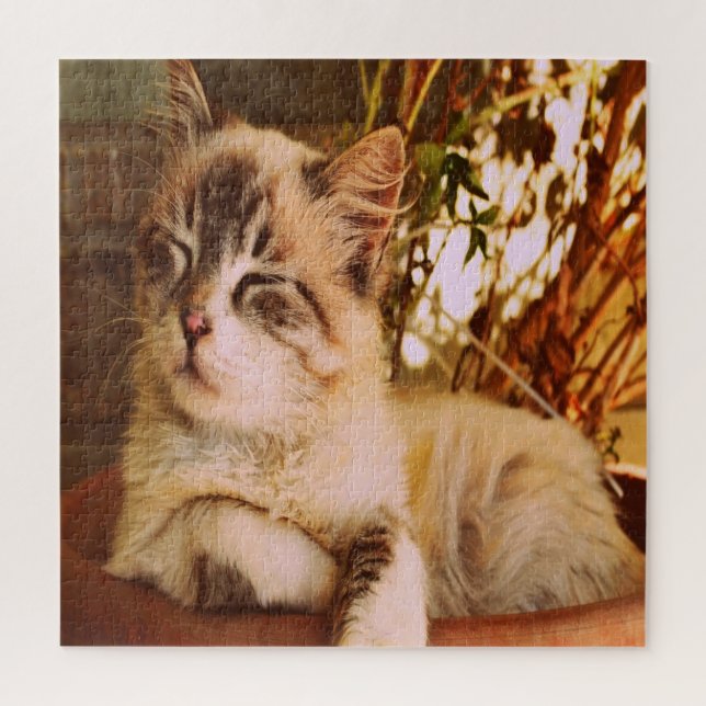 Quebra-cabeça Comfy Sleepy Gatinho (Vertical)