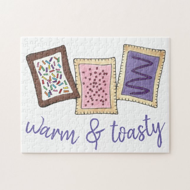 Quebra-cabeça Comida de pastelaria quente e sofisticada do café  (Horizontal)