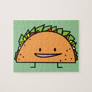 Quebra-cabeça Comida feliz do mexicano da salsa da carne da