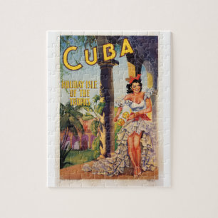 Quebra-cabeça Comissão de Turismo Vintage Cubana Viagem Trópicos