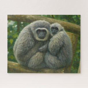 Quebra-cabeça Companheiros Gibbons - Retrato Emocional de Vida S