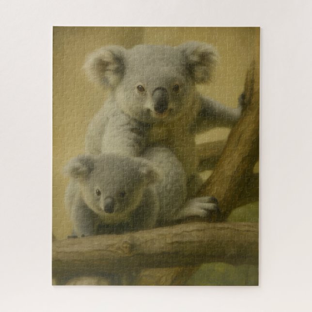 Quebra-cabeça Companheiros Koala - Impressão de Arte de Vida Sel (Vertical)