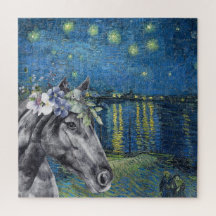 Compilação de Van Gogh Starry Night e Black Horse