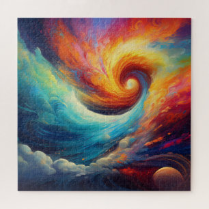 Quebra-cabeça Composição Abstrata de Redemoinho de uma Tempestad