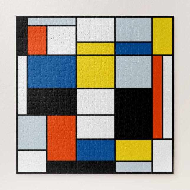 Quebra-cabeça Composição Piet Mondrian A - Arte Moderna Abstrato (Vertical)