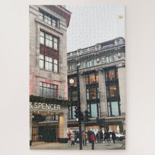 Quebra-cabeça Compra de Natal, Oxford Street, Londres, Reino Uni