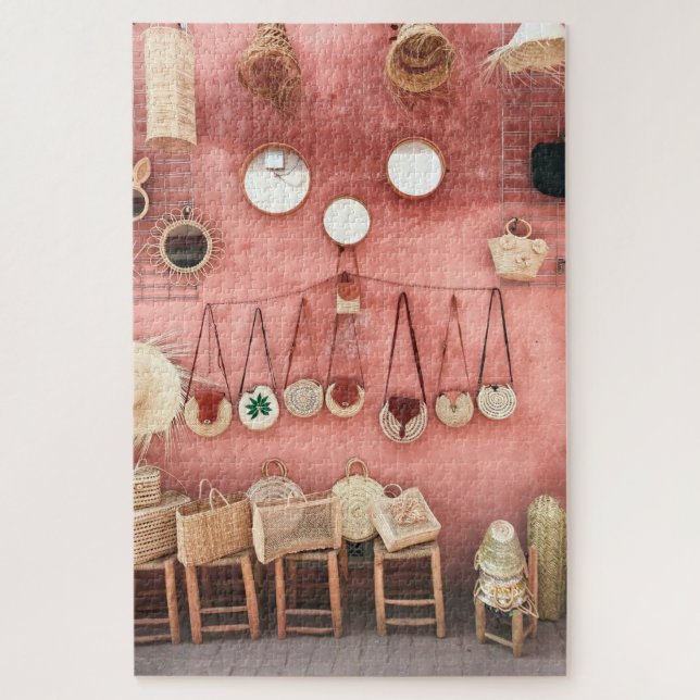 Quebra-cabeça Compra no mercado de vime (Vertical)