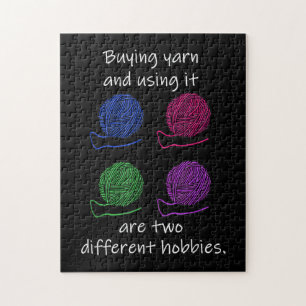Quebra-cabeça Comprar Yarn E Usá-Lo São Dois Hobbies Diferente
