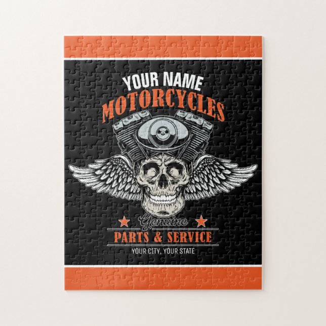 Quebra-cabeça Compro de Motociclos Personalizados do Crânio Voad (Vertical)