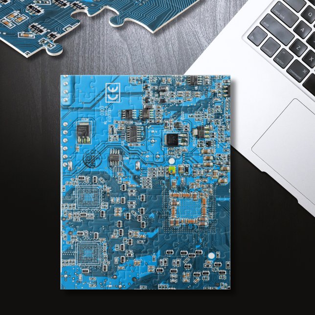 Quebra-cabeça Computer Geek Circuit Board Blue (Criador carregado)