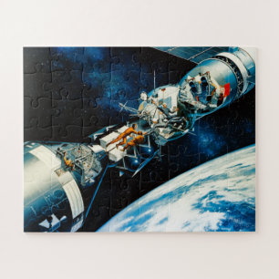 Quebra-cabeça Conceito de Vintage do Poster de Teste Docked Apol
