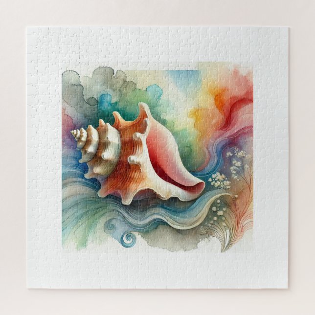 Quebra-cabeça Conch Shell 160724AREF203 - Watercolor (Vertical)