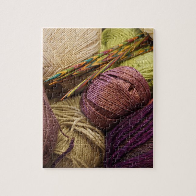 Quebra-cabeça Confecção de malhas com fio de lãs (Vertical)