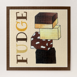 Quebra-cabeça Confecção de Pilha de Fudge Doces de Confeitaria