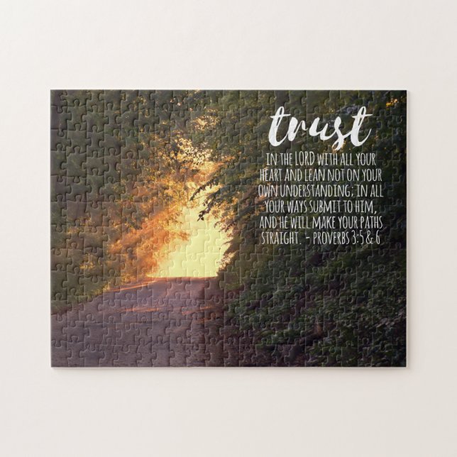 Quebra-cabeça Confiança no Lorde Proverbs 3:5-6 (Horizontal)
