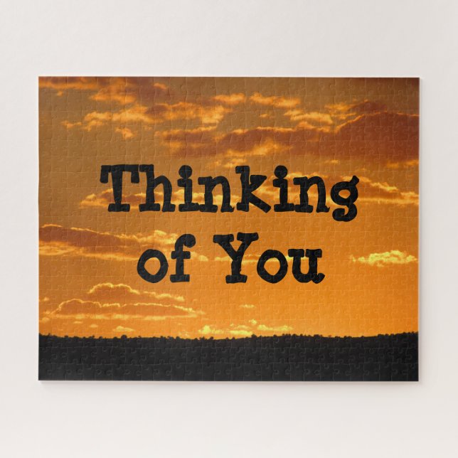 Quebra-cabeça Configuração Sun de Fotografia Laranja de Sol Bril (Horizontal)