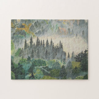 Quebra-cabeça Confunda a floresta no alvorecer