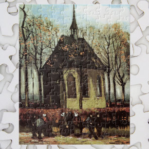 Quebra-cabeça Congregação na Igreja, Nuenen, por Vincent van Gog