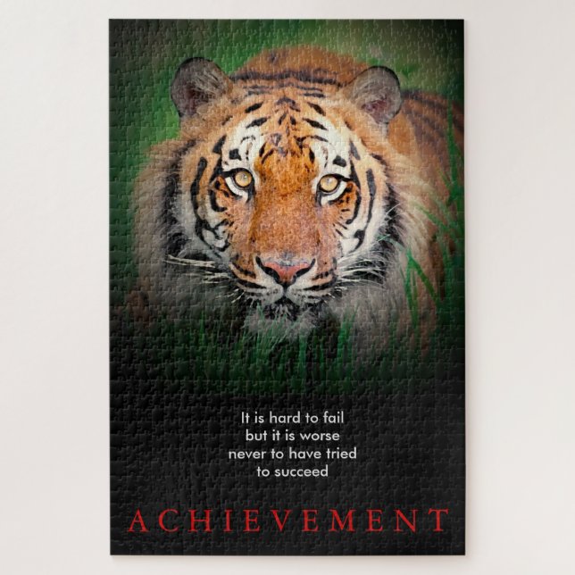 Quebra-cabeça Conquista Motivacional Tiger (Vertical)
