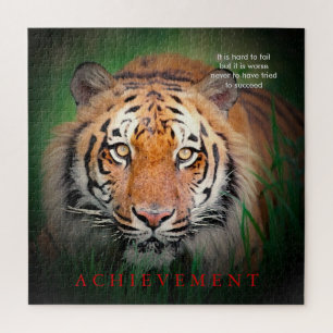 Quebra-cabeça Conquista Motivacional Tiger - Arte Animal