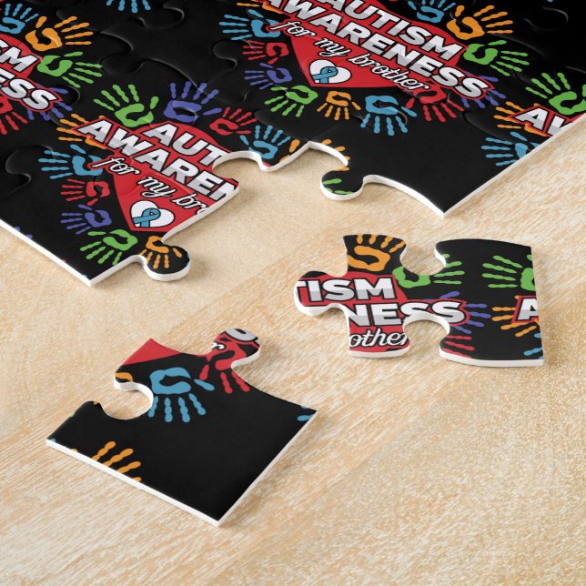 Quebra-cabeça Consciência do autismo para meu irmão (Lateral)